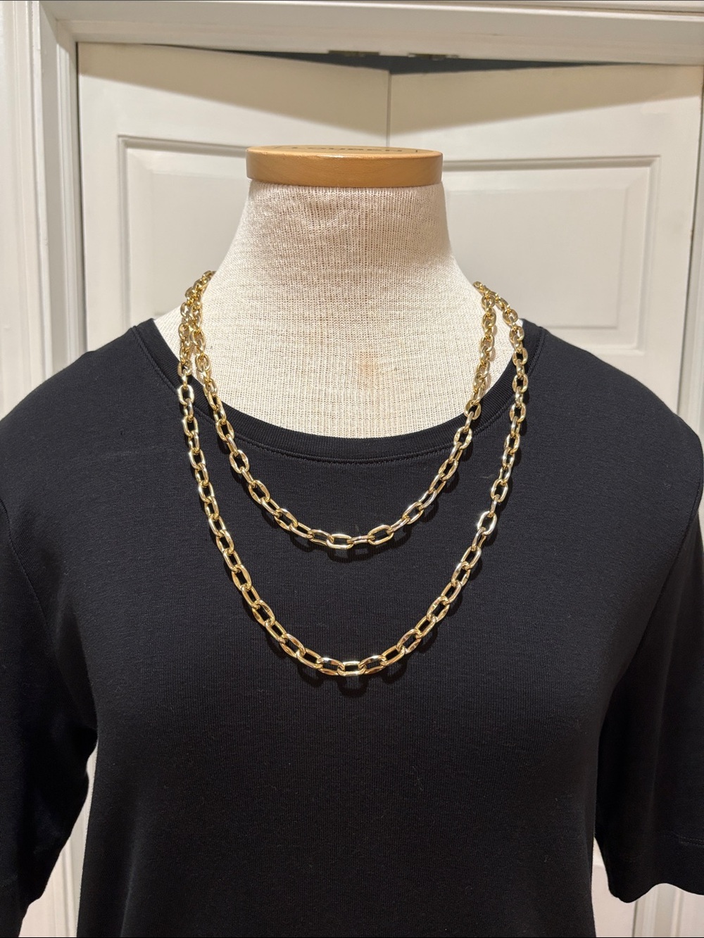 Monet gold chain link long necklace - Picture 1 of 7